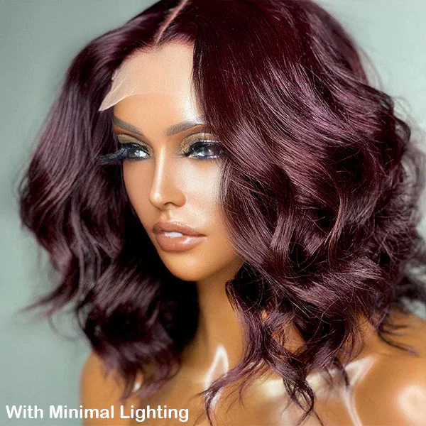 Body Wave Human Hair Lace Front Bob Wigs